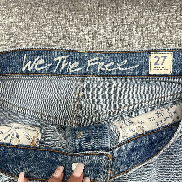 Free People We the Free Sofia Denim Short Regular Mid Rise Button Fly Size 27 - Picture 6 of 11